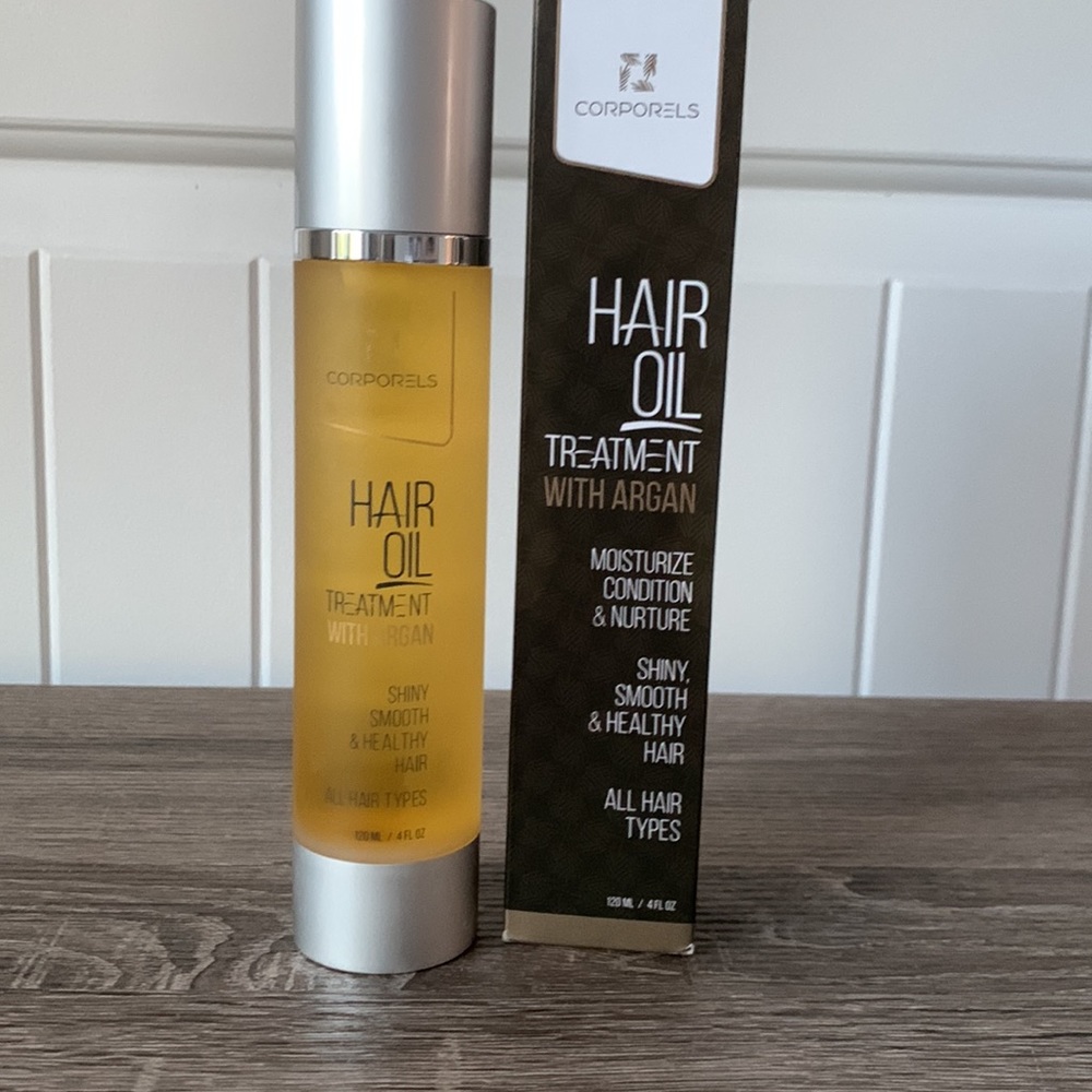 Unopened Corporels Brand hair oil treatment with argan